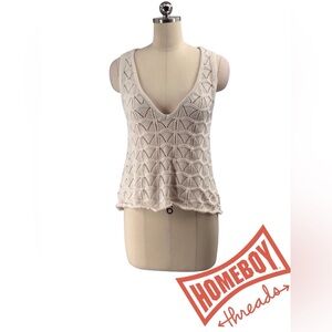 Miou Muse Cream Knit Tank Top